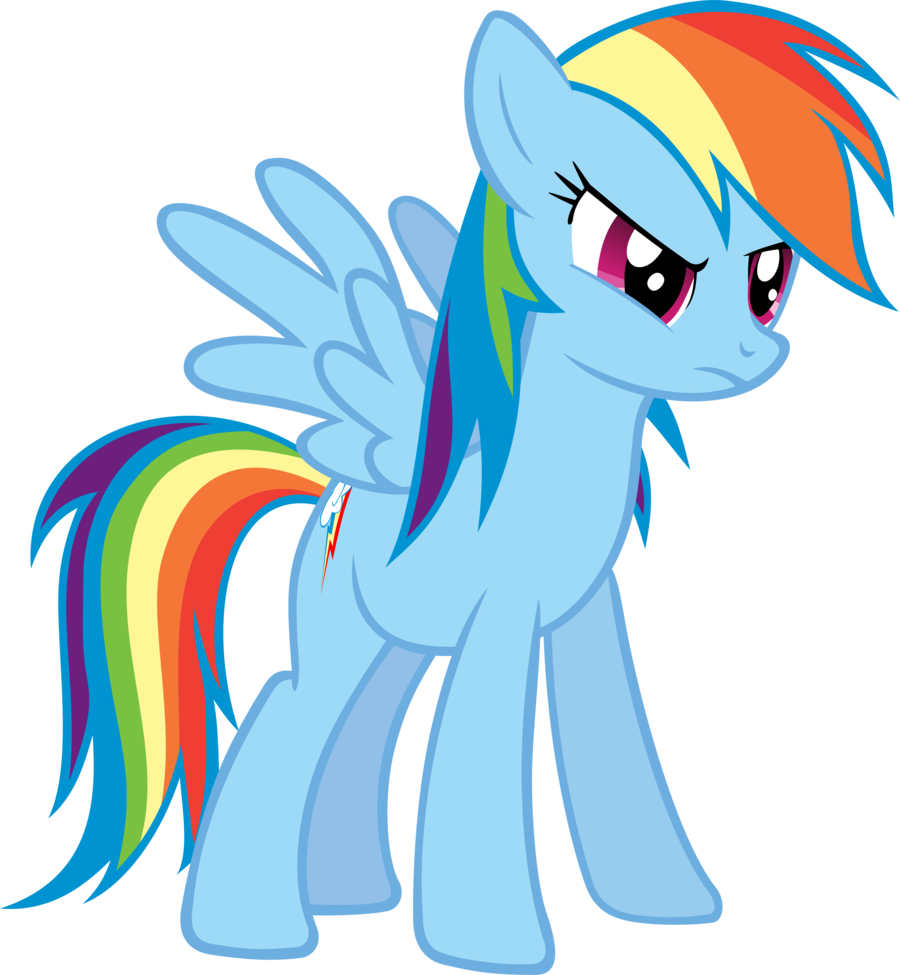 Angry, Rainbow Dash, Safe, Simple Background, Spread - Rainbow Dash Vector (900x975)