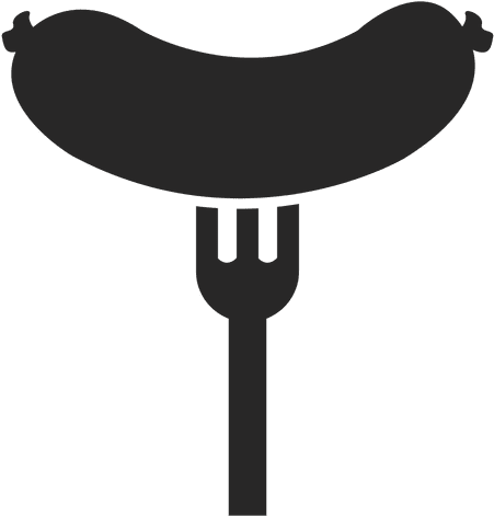 Hot Dog Icon - Sausage Fork Vector (512x512)