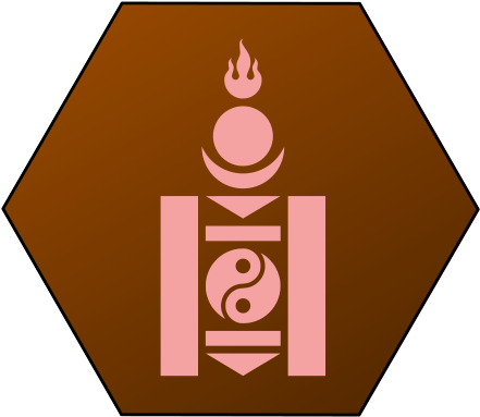 Mongolian - Red And Blue Flag Yellow (524x454)