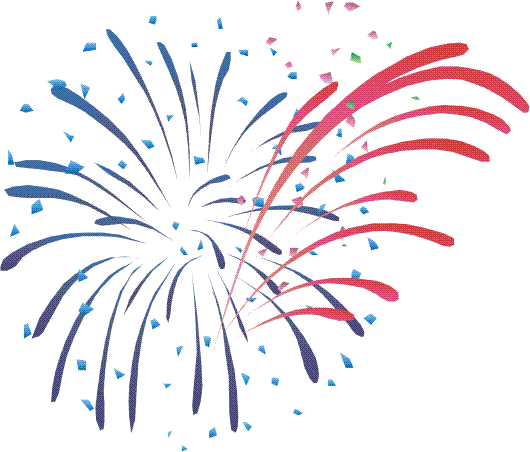 Fireworks Clipart Fourth July - Fourth Of July Fireworks Clipart (530x452)