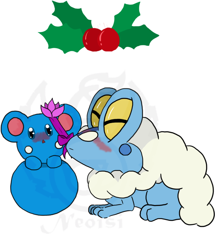 Un Beso Bajo El Muerdago By Neoisi - Cartoon (800x841)