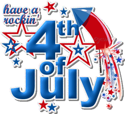 Happy 4th Of July Clipart - Happy 4th Of July Gif (403x369)