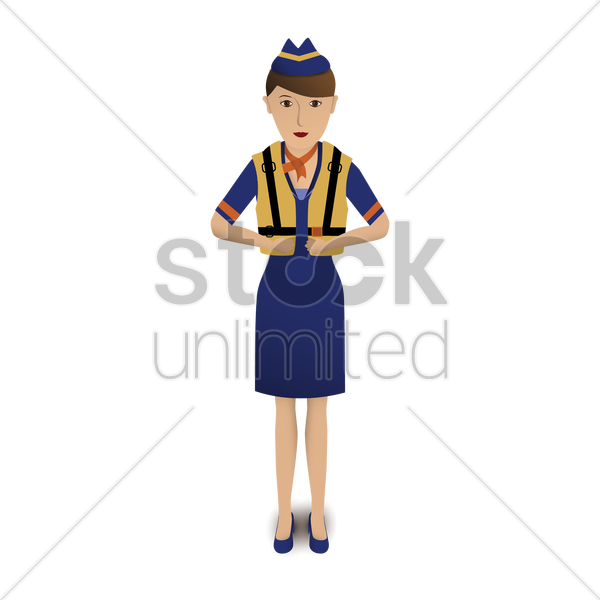 Air Hostess Cliparts - Vector Graphics (600x600)