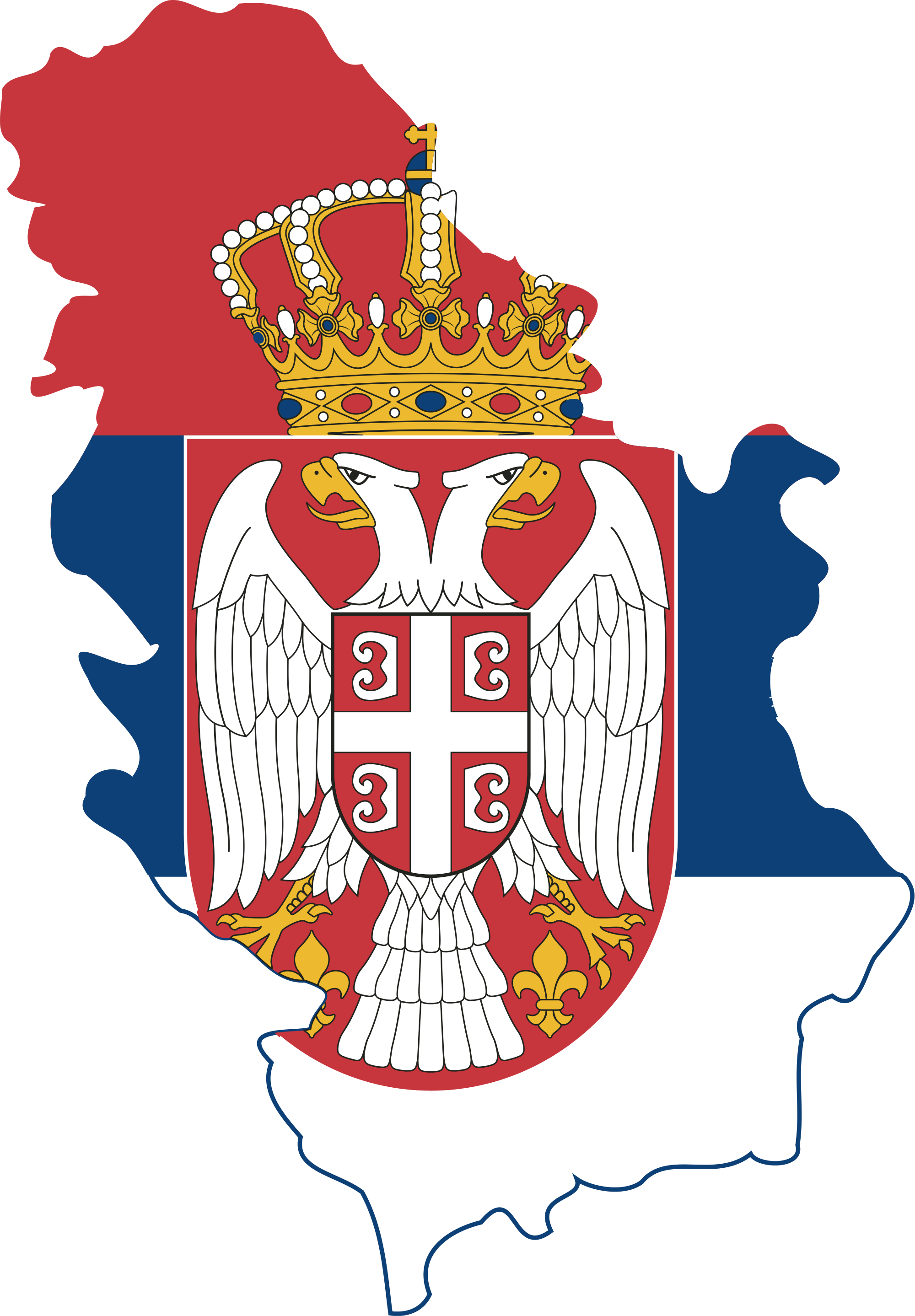 4th July Clipart 23, Buy Clip Art - Serbia Flag Map (2000x2877)