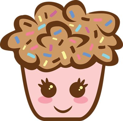 Imágenes De Cupcakes - Kawaii Cupcake Oval Sticker (400x393)