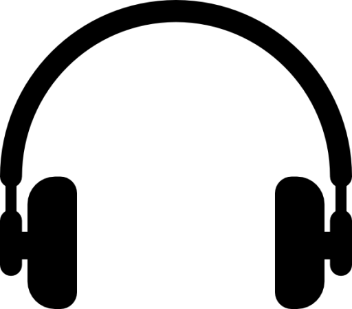 Cuffie Icon Png - Headphones Silhouette (512x449)