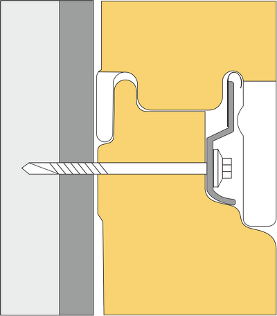 Стеновая Трехслойная Сэндвич Панели Со Скрытым Креплением - Сэндвич Панель Скрытого Крепления (400x456)