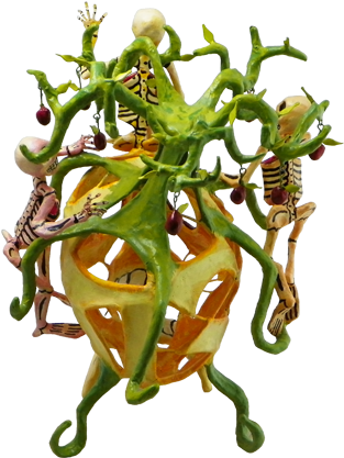Day Of The Dead Art - Cherry Tomatoes (440x500)