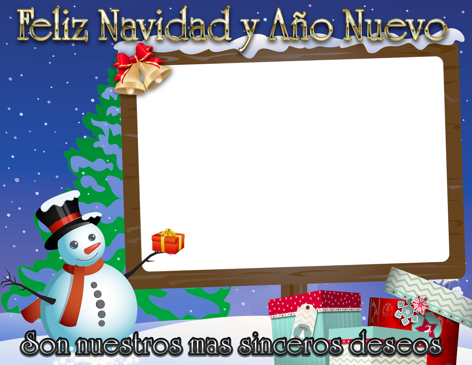 Marco En Listo Para Usar, Con Cualquier Programa De - Marcos De Navidad 2018 (1600x1237)