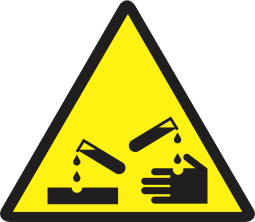 Danger Corrosive Subsrance Sign - Asphyxiation Warning Sign (500x436)