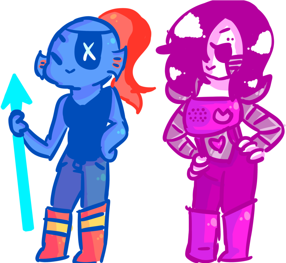 Undyne And Mettaton Ex By Phantom Soda - Cartoon (1024x849)