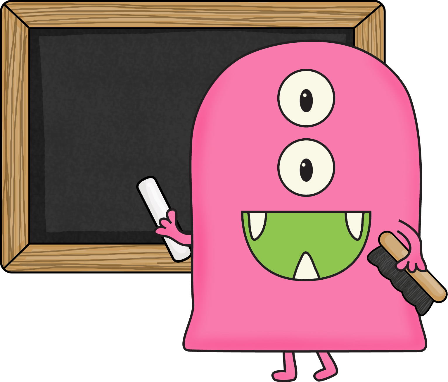 School Monsters Clip Art , Images Illustrations - Monster Clip Art School (1533x1306)
