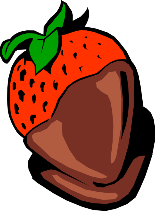 Vector Illustration Of Garden Strawberry Edible Fruit - Vector Illustration Of Garden Strawberry Edible Fruit (515x700)