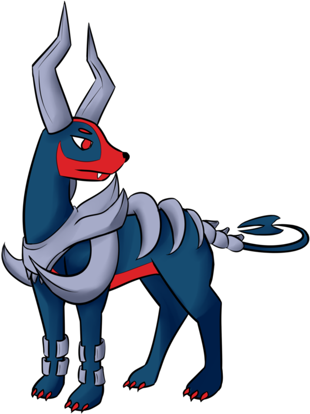 Shiny Mega Houndoom By Cyilla - Pokemon Shiny Mega Houndoom (889x899)