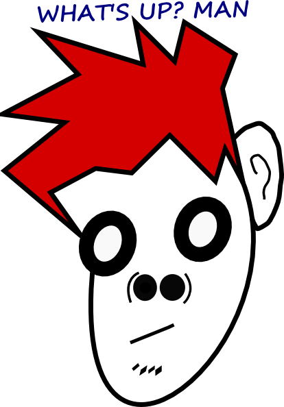 Dude Clip Art At Clker - Redhead Punk Rocker Illustration (414x594)