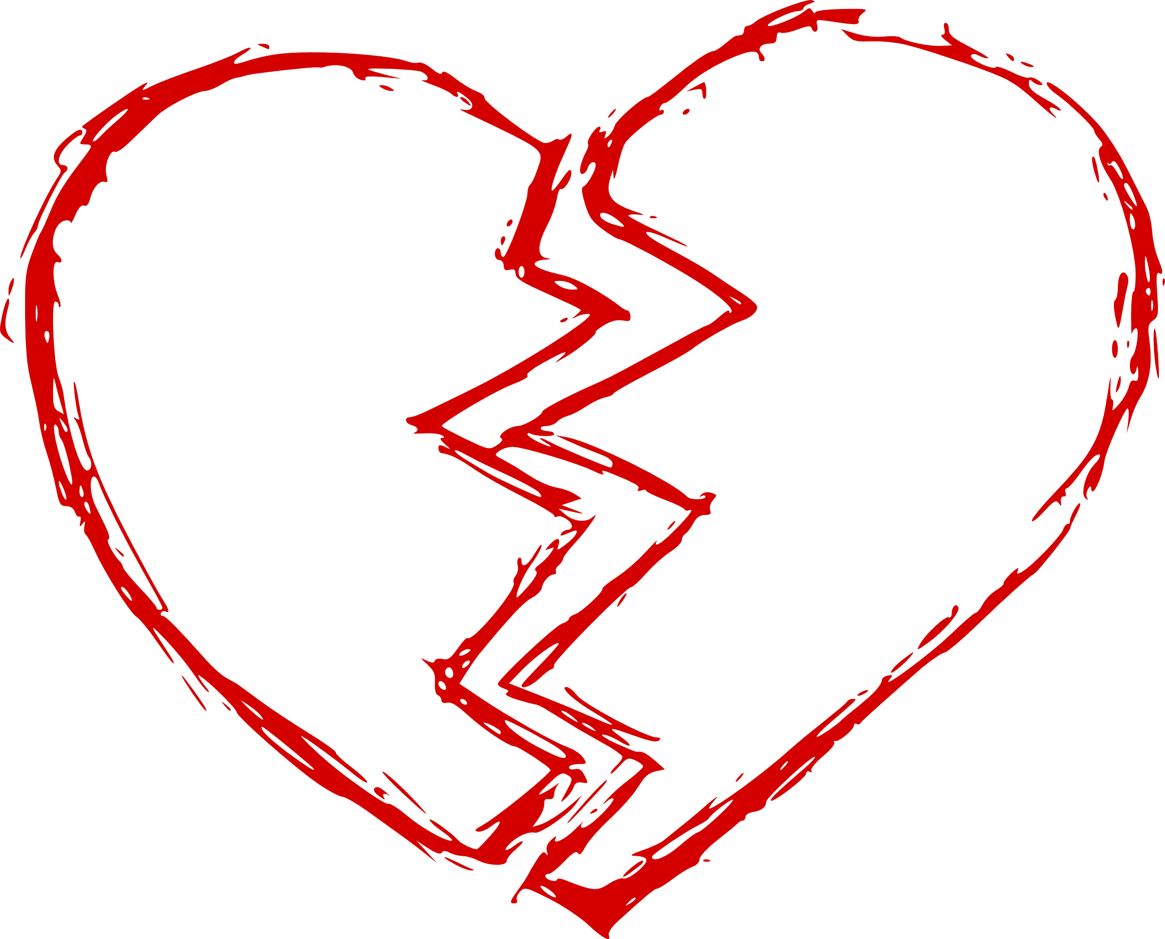 Drawn Broken Heart Transparent - Broken Heart Transparent Background (2320x1871)