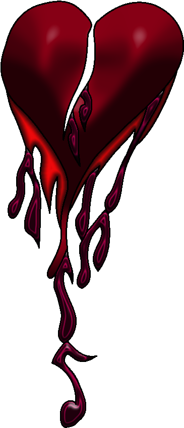 Broken Hearts Bleed Music By Chryssta - Broken Musical Notes Transparent (371x856)