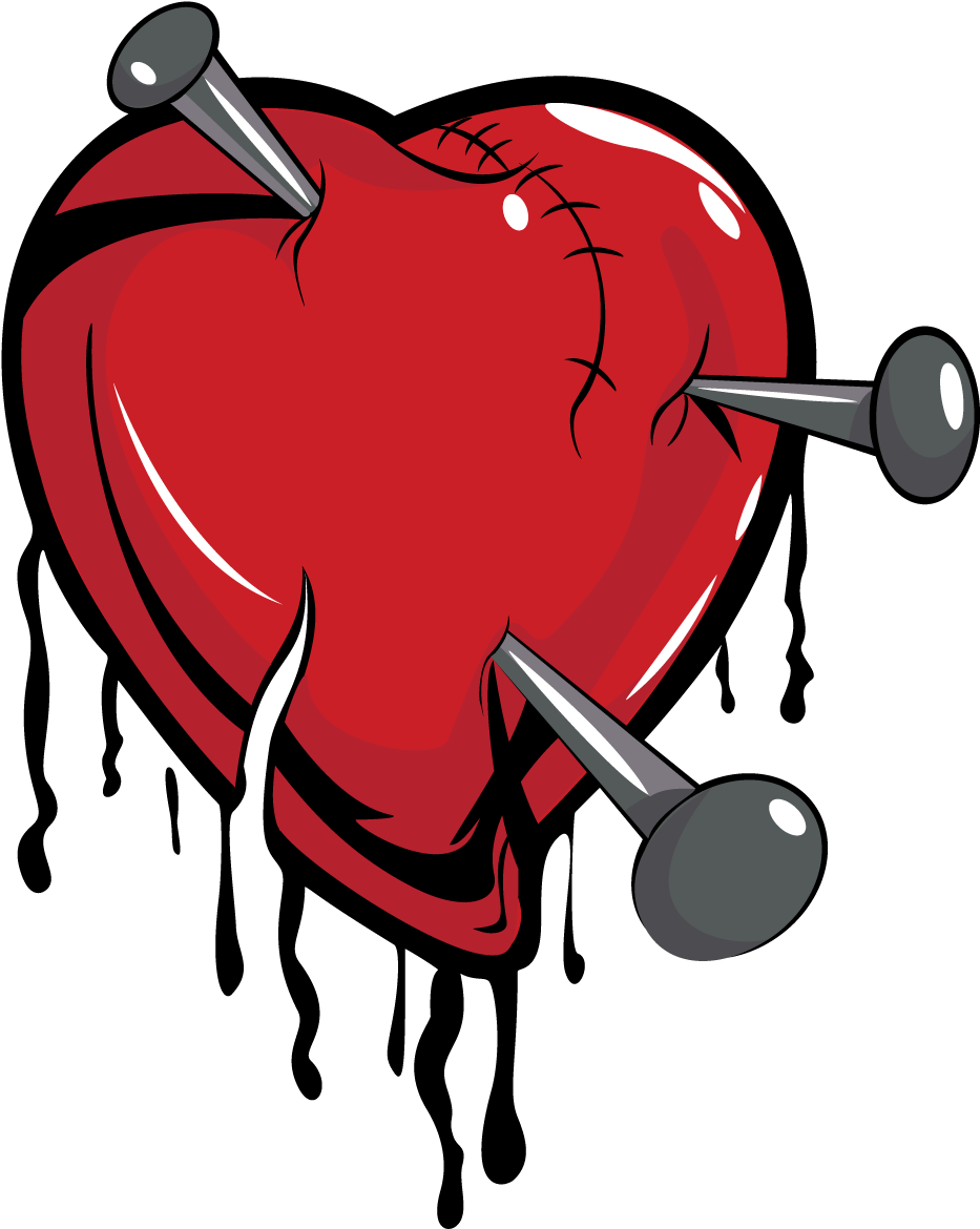 Broken Heart Breakup - Broken Heart Cartoon (1020x1200)