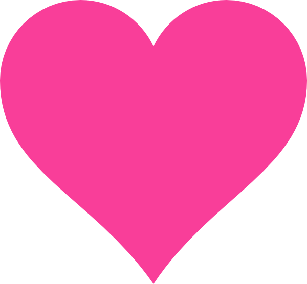 Heart Png - Hot Pink Heart Png (600x556)