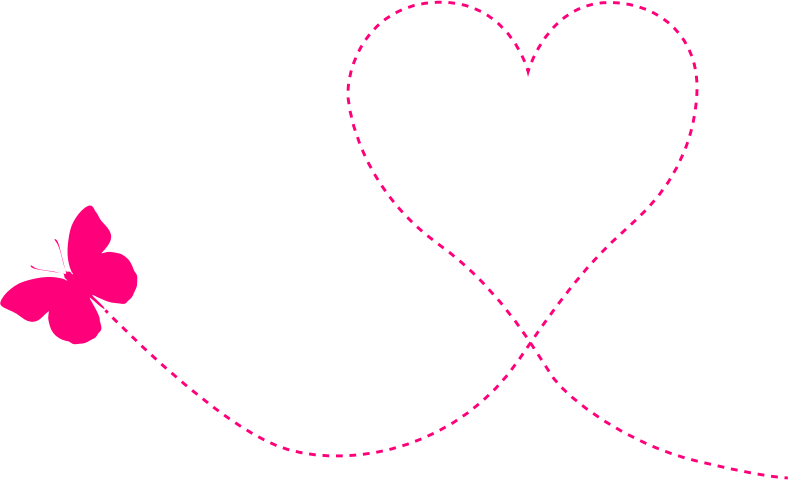 Butterfly Heart Trail Clipart Icon Png - Valentines Day Background For Kids (788x480)