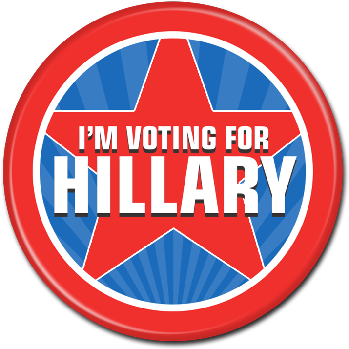 Hillary Clinton Button - Circle (800x800)