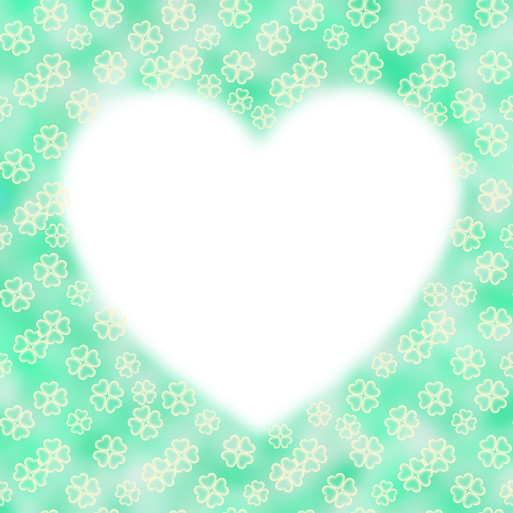 Heart, 4-leaf Clover, Green, Pale, Love, Sincerity - Love (720x720)