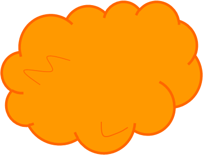 Orange Cloud - Orange Cloud Clipart (397x303)