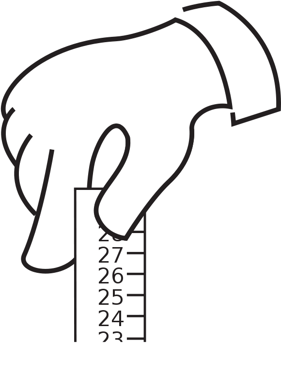 Space Page 153 Hand And - Draw A Hand Holding A Ruler (670x800)