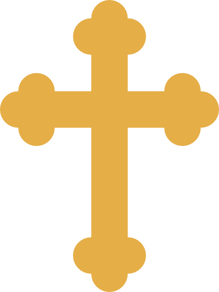Church Cross Clip Art - Gold Cross Clipart (450x600)