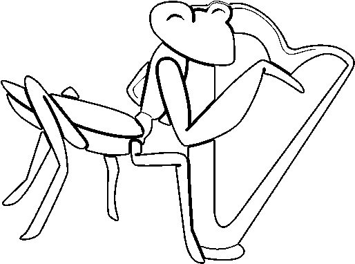 Grasshopper - Coloring - Page - Cartoon (600x470)