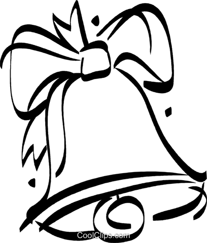 Bell Clipart Festive - Bell Christmas Vector Png (408x480)