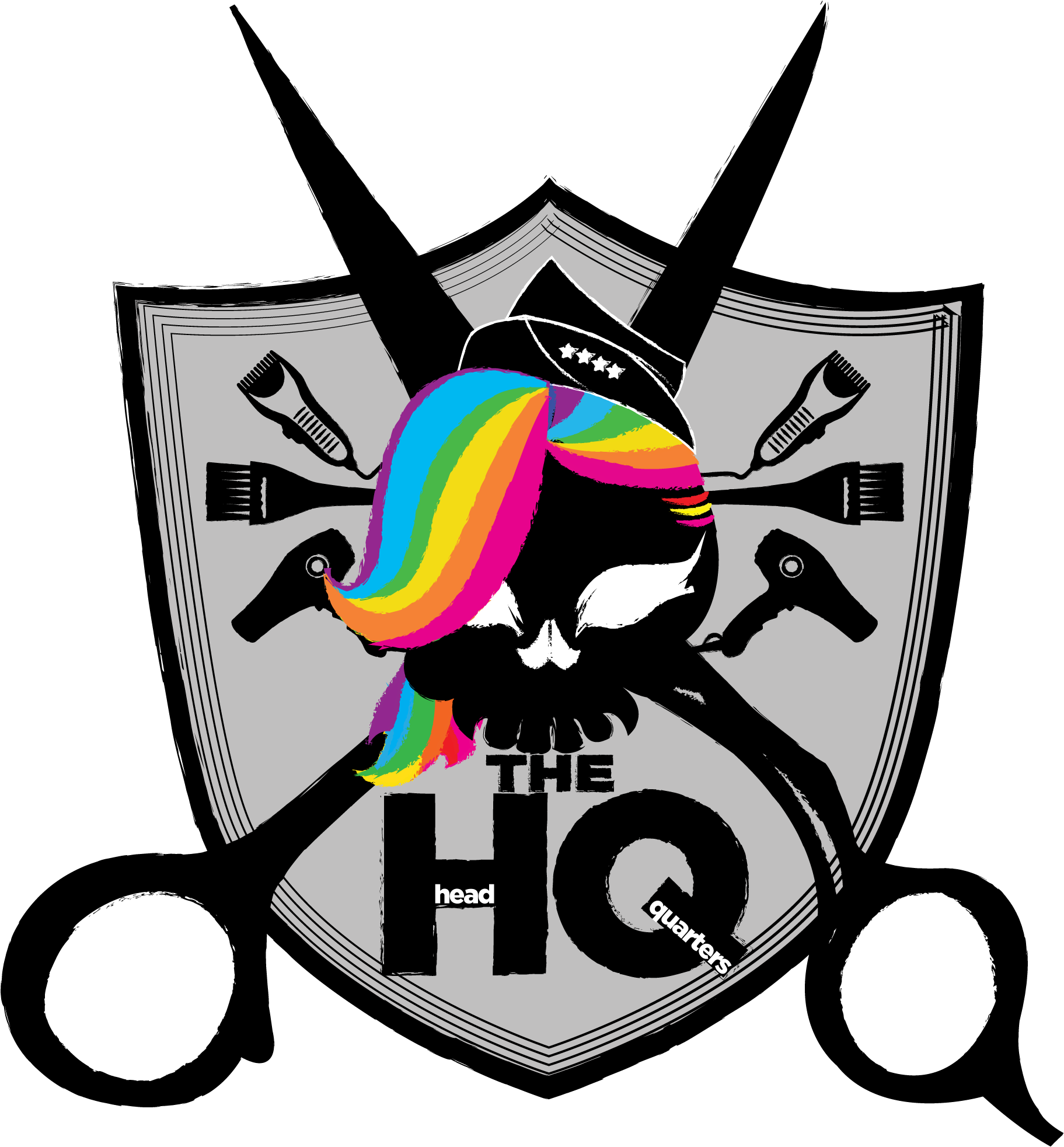 The Headquarters Salon Badge Logo - The Headquarters Salon Badge Logo (1823x2118)