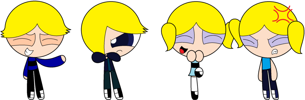 Boomer And Bubbles Meet Bryan And Bianca By Juliahtf - Cartoon (1024x336)