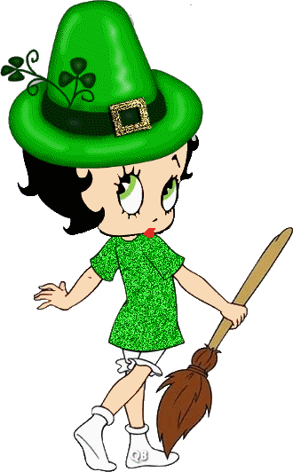 Betty Boop Pictures Archive - Animated Gif St Patrick (330x532)