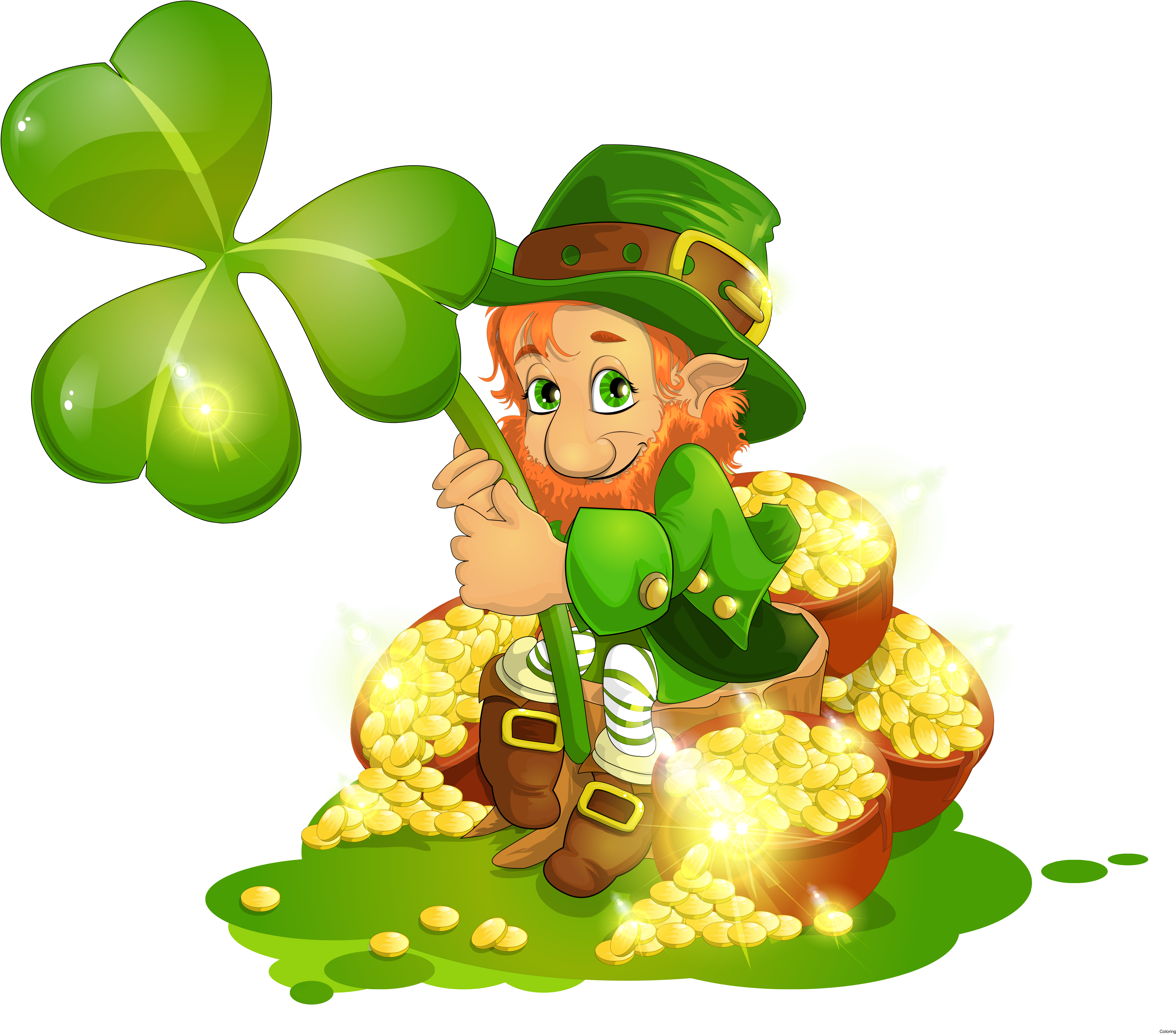 Popular Pictures Of Shamrocks And Leprechauns St Patricks - San Patrick Day 2018 (4642x4039)