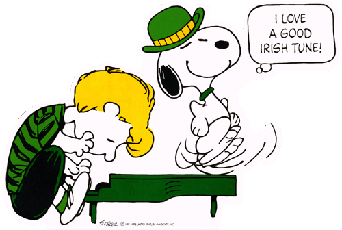 Snoopy St Patricks Day Clipart - Snoopy St Patrick's Day - (500x336 ...