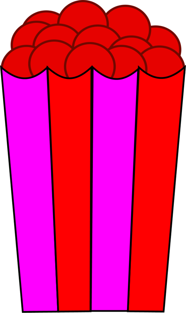 Popcorn Box Vector Clip Art - Clip Art (600x1011)