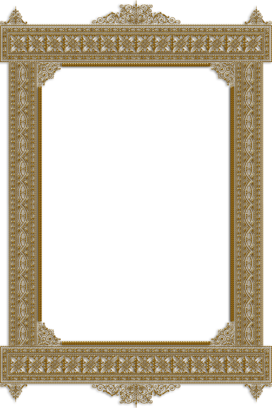 Frame Vintage Gold Ornate - Transparent Golden Frame Hd (533x800)