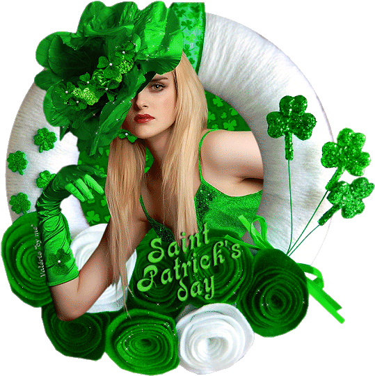 St Patrick Day Cartoon Gifs Images - Tubes Femme St Patricks Day (584x573)