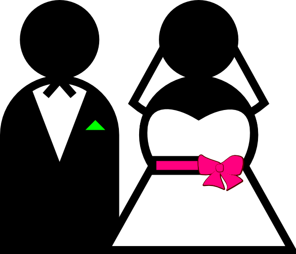 Bride And Groom Bride Clipart - Bride And Groom Svg (600x515)