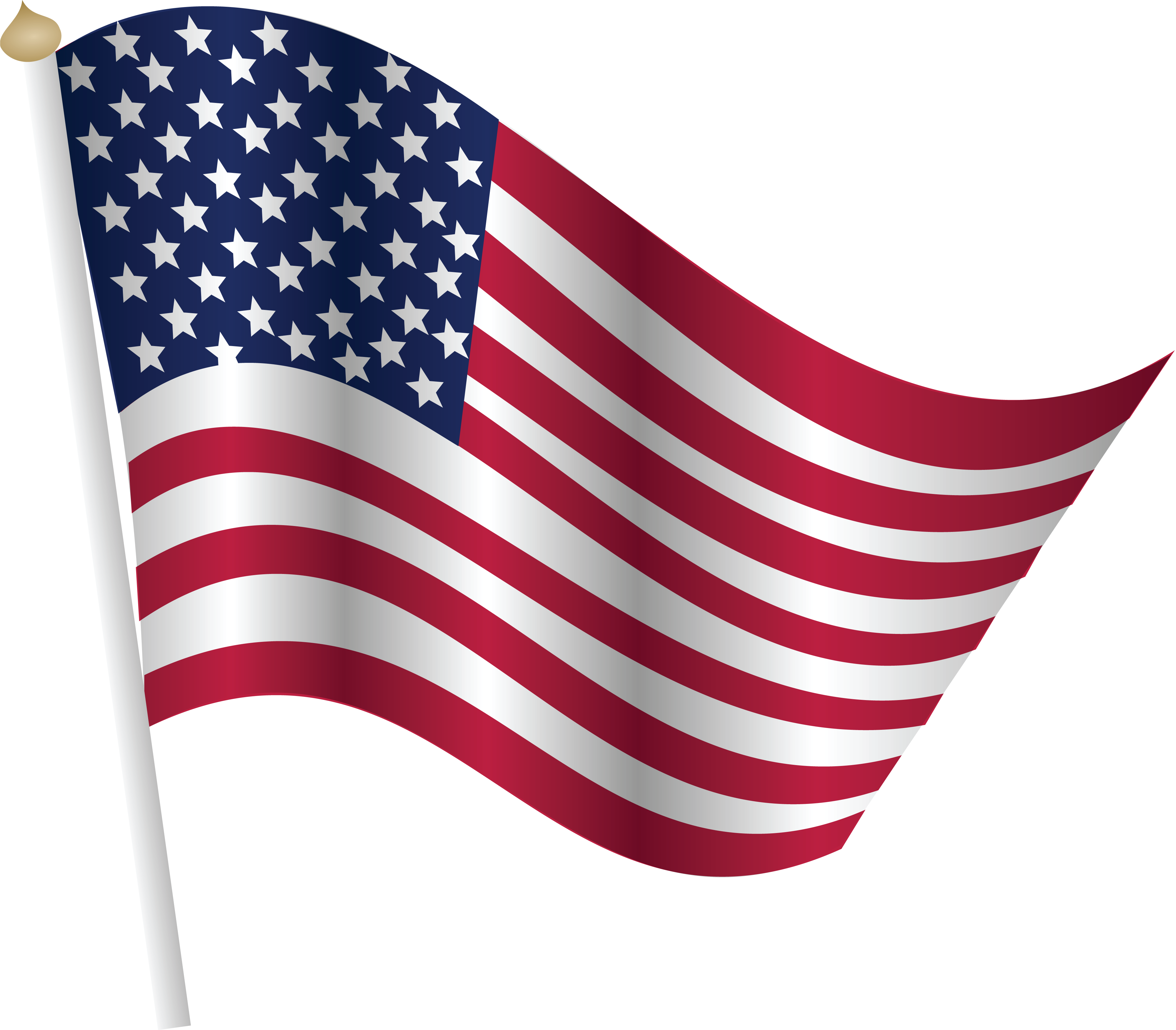 Free Clipart Of A Fourth Of July United States Flag - American Flag Clipart Transparent (4000x3503)
