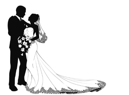 Wedding Bride Silhouette Clip Art - Bride And Groom Silhouette (500x500)