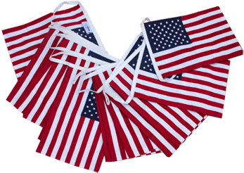 Usa American Flag Cotton Bunting Regarding Ideas - Usa American Flag Bunting (350x350)