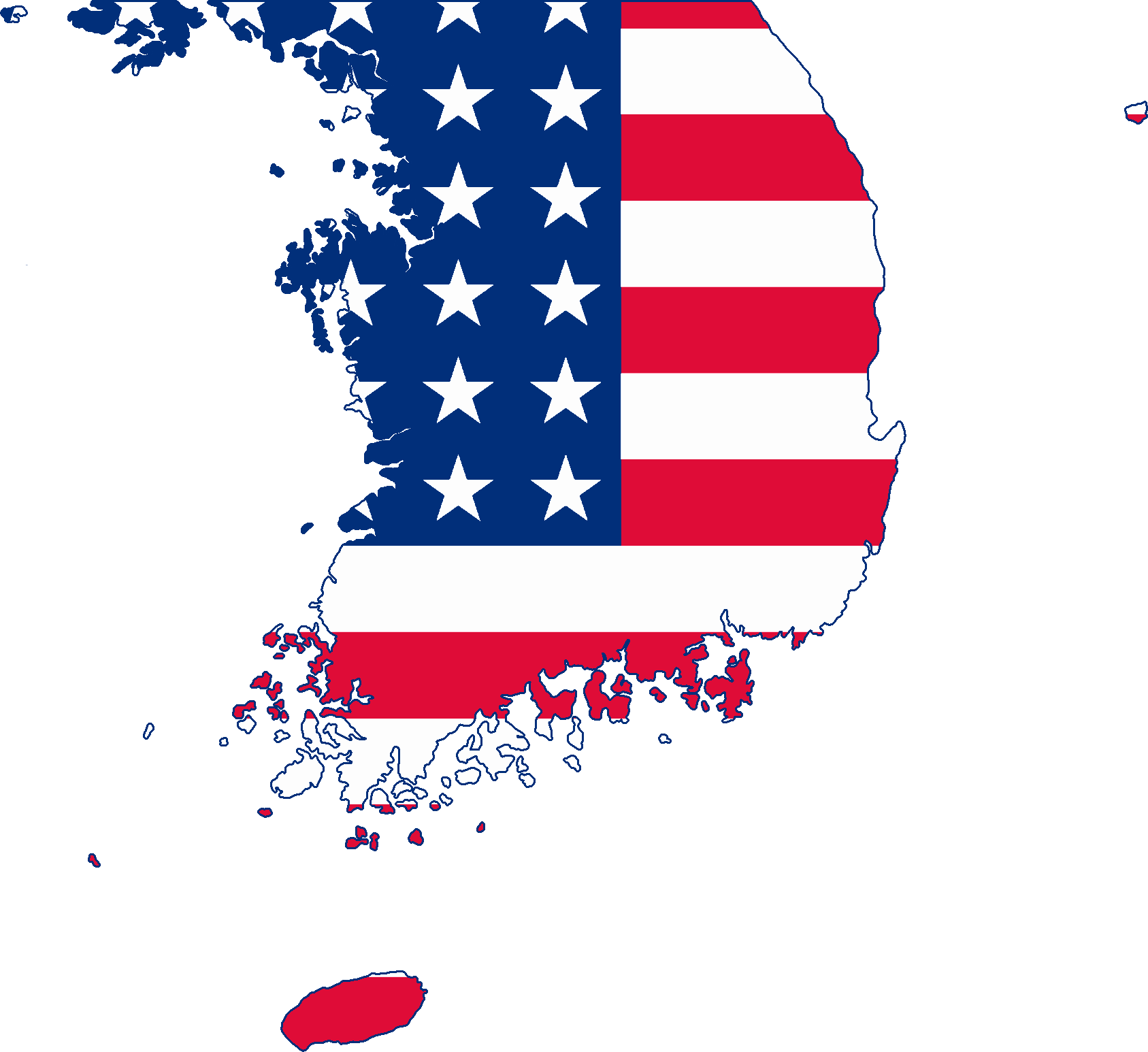 Flag Map Of United States Military Government Of Korea - Council Of The European Union (1687x1546)