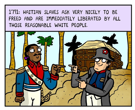 A Cartoon Joking About The Ease With Which Haitians - French Rule Of Haiti (622x350)