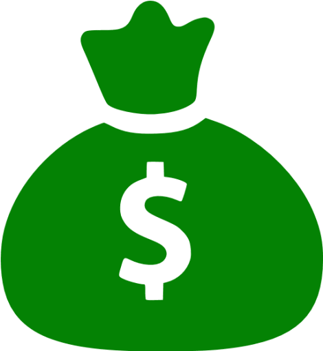 Green Money Bag Icon (512x512)