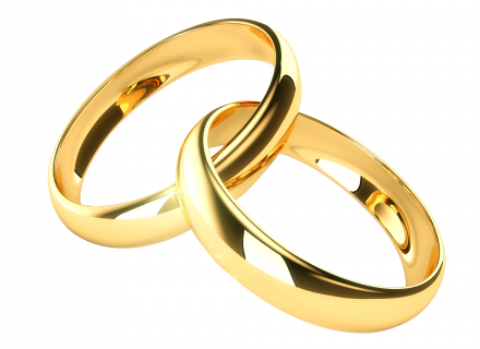 Free Clipart Wedding Rings - Wedding Ring Gold Png (440x320)