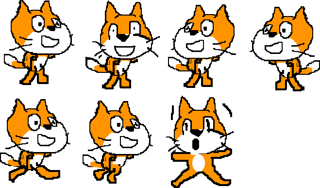 Cat1 Sprites - Cartoon (659x387)