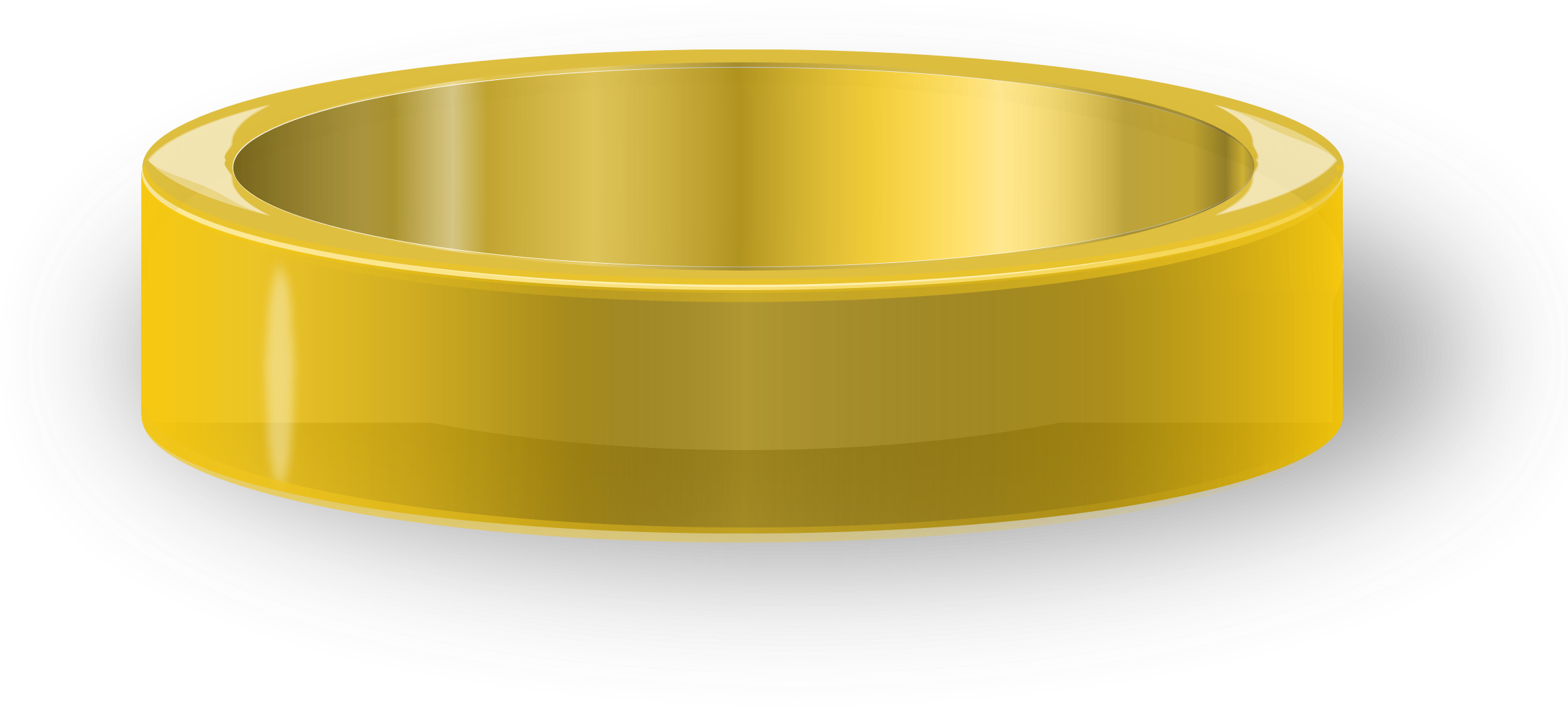 Ring Clipart Gold Ring - Gold (2312x1043)