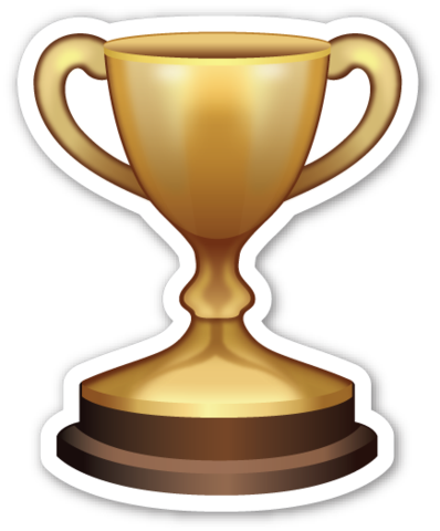 Trophy - Emojistickers - Com - Sport Emoji Png (398x480)